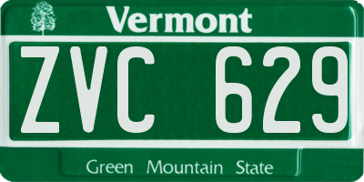 VT license plate ZVC629