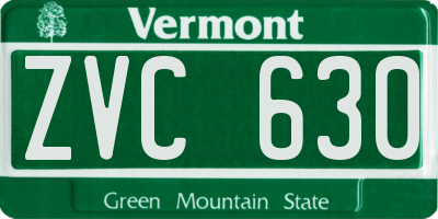 VT license plate ZVC630