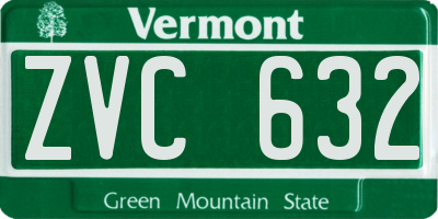 VT license plate ZVC632
