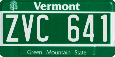 VT license plate ZVC641