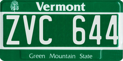 VT license plate ZVC644