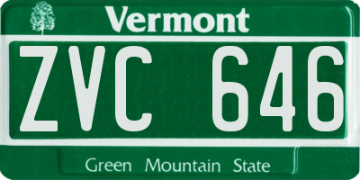 VT license plate ZVC646