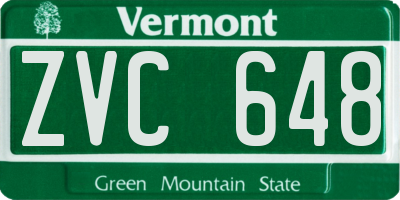 VT license plate ZVC648