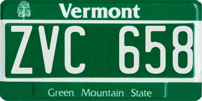 VT license plate ZVC658