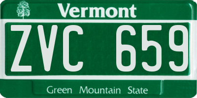 VT license plate ZVC659