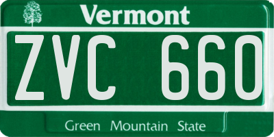 VT license plate ZVC660