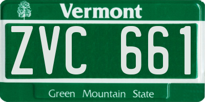 VT license plate ZVC661