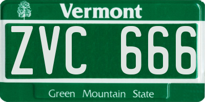 VT license plate ZVC666