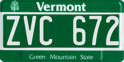 VT license plate ZVC672