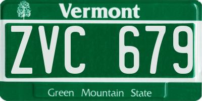 VT license plate ZVC679