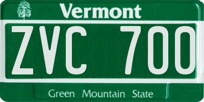 VT license plate ZVC700