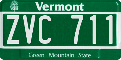 VT license plate ZVC711