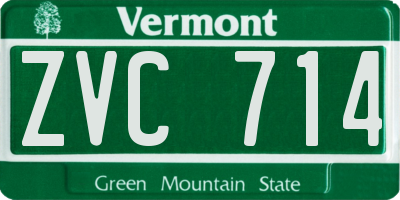 VT license plate ZVC714