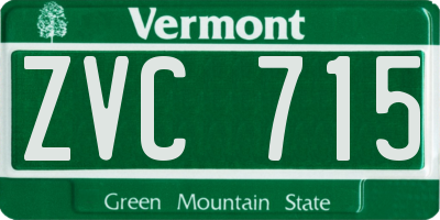 VT license plate ZVC715