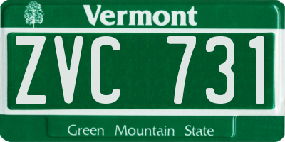 VT license plate ZVC731