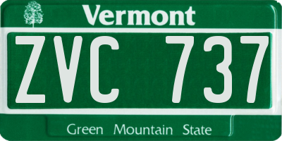 VT license plate ZVC737