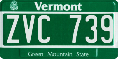 VT license plate ZVC739