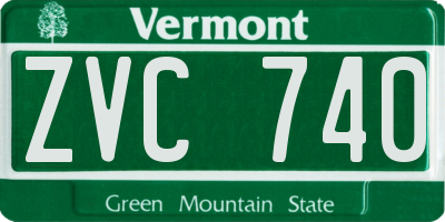 VT license plate ZVC740