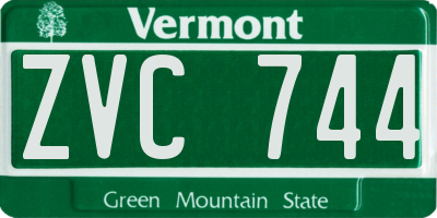 VT license plate ZVC744
