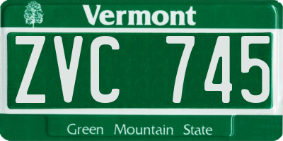 VT license plate ZVC745
