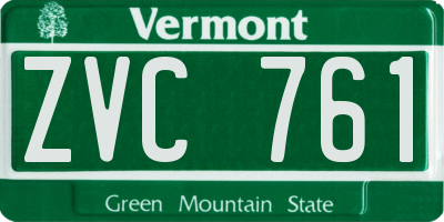 VT license plate ZVC761