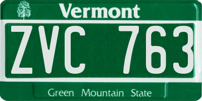 VT license plate ZVC763