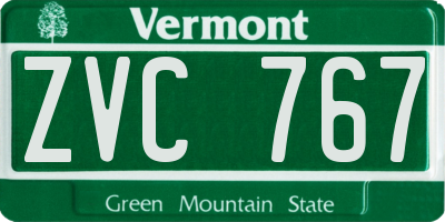 VT license plate ZVC767