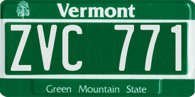 VT license plate ZVC771
