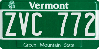 VT license plate ZVC772