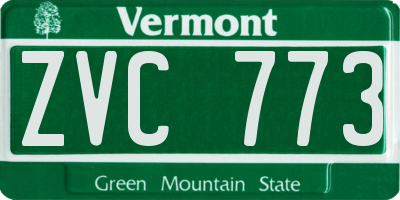 VT license plate ZVC773