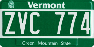 VT license plate ZVC774