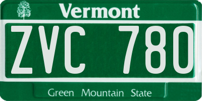 VT license plate ZVC780