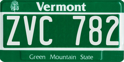 VT license plate ZVC782