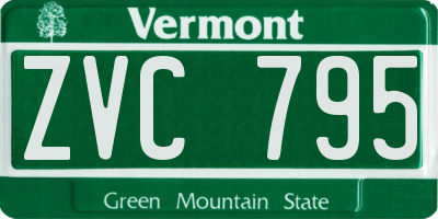 VT license plate ZVC795