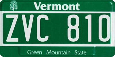 VT license plate ZVC810