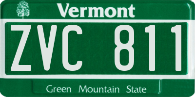VT license plate ZVC811