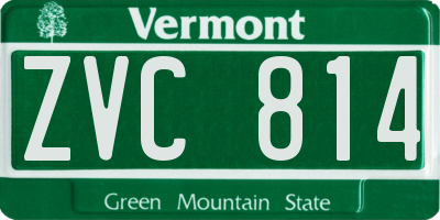 VT license plate ZVC814