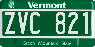 VT license plate ZVC821