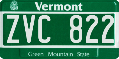 VT license plate ZVC822