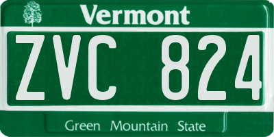 VT license plate ZVC824