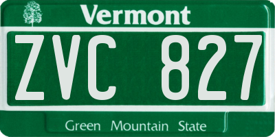 VT license plate ZVC827