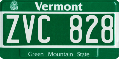 VT license plate ZVC828