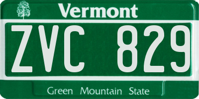 VT license plate ZVC829