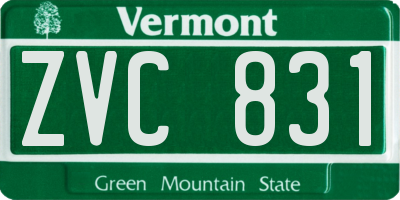 VT license plate ZVC831
