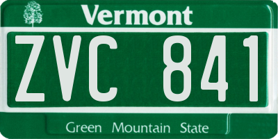 VT license plate ZVC841