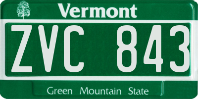 VT license plate ZVC843