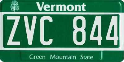 VT license plate ZVC844