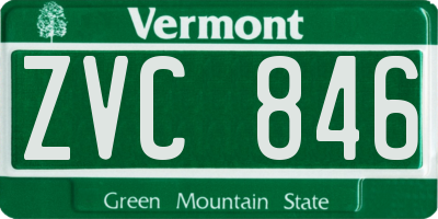 VT license plate ZVC846