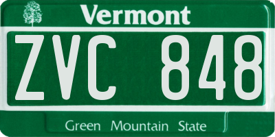 VT license plate ZVC848