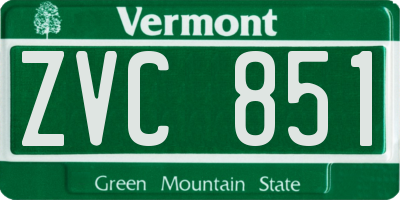 VT license plate ZVC851